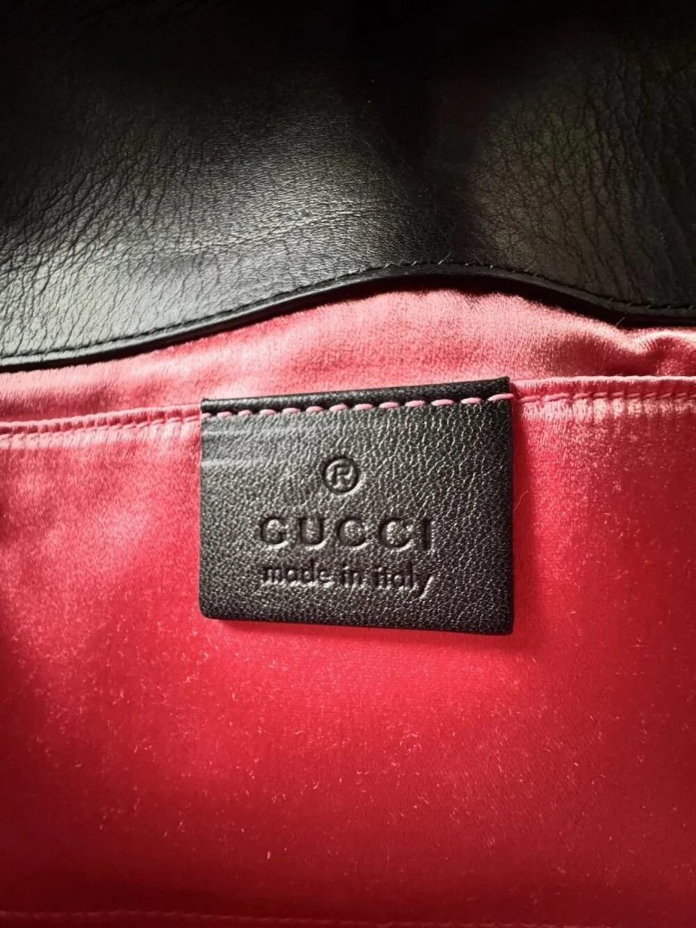 NEW Gucci GG Marmont Matelasse Velvet Small Shoulder Handbag Crossbody Black - Picture 13 of 16